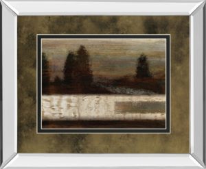 34 in. x 40 in. “Quiet Forest” By Roxi Gray Mirror Framed Print Wall Art
