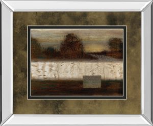 34 in. x 40 in. “Secluded Forest” By Roxi Gray Mirror Framed Print Wall Art
