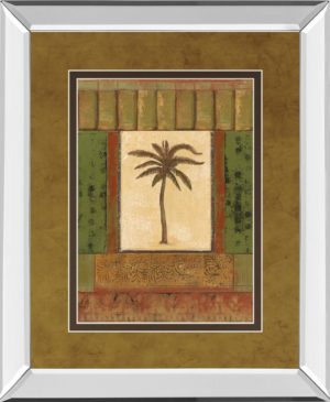 34 in. x 40 in. “Classic Palm I” By Rebecca Burton Mirror Framed Print Wall Art