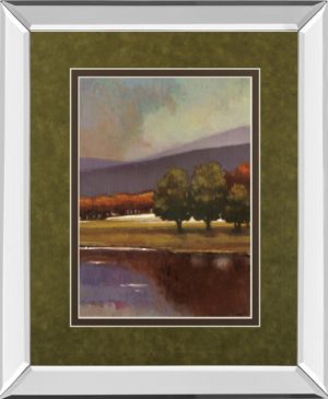 34 in. x 40 in. “Lake View I” By Norman Wyatt, Jr. Mirror Framed Print Wall Art