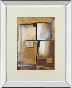 34 in. x 40 in. “Abstract I” By Patricia Pinto Mirror Framed Print Wall Art