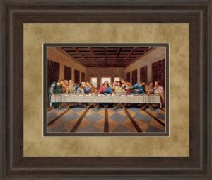 34 in. x 40 in. “Last Supper” Framed Print Wall Art