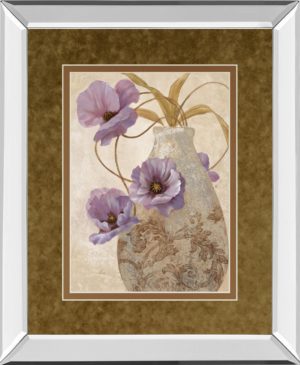 34 in. x 40 in. “Purple Sophistication Il” By Nan Mirror Framed Print Wall Art