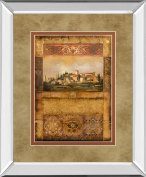 34 in. x 40 in. “Centimento I” By Douglas Mirror Framed Print Wall Art