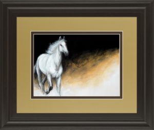 34 in. x 40 in. “Light And Dark” By Milenko Katic Framed Print Wall Art