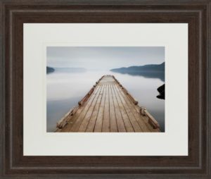34 in. x 40 in. “Off Orcas Island” By Michael Cahill Framed Print Wall Art