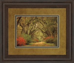 34 in. x 40 in. “Road Lined With Oaks & Flowers” By William Guion And Mossy Oak Native Living Framed Print Wall Art