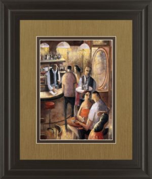 34 in. x 40 in. “Entre Copas” By Didier Lourenco Framed Print Wall Art