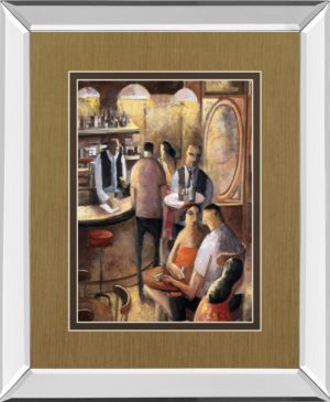 34 in. x 40 in. “Entre Copas” By Didier Lourenco Mirror Framed Print Wall Art