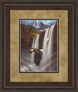 34 in. x 40 in. “Eagle Portrait I” By Leo Stans Framed Print Wall Art