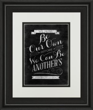 34 in. x 40 in. “Be Our Own” By Sd Graphic Framed Print Wall Art