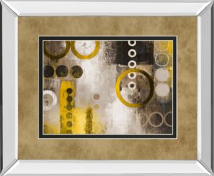 34 in. x 40 in. “Yellow Liberated” By Â Michael Marcon Mirror Framed Print Wall Art