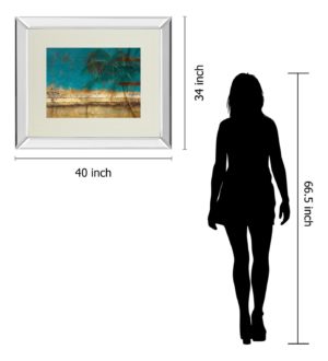 34 in. x 40 in. “Sea Landscapes” By Patricia Pinto Mirror Framed Print Wall Art
