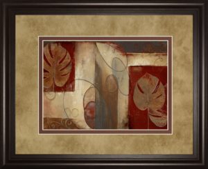 34 in. x 40 in. “Inspiration In Crimson” By Patricia Pinto Framed Print Wall Art