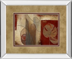 34 in. x 40 in. “Inspiration In Crimson” By Patricia Pinto Mirror Framed Print Wall Art