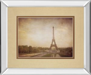 34 in. x 40 in. “Tour De Eiffel” By H. Jacks Mirror Framed Print Wall Art