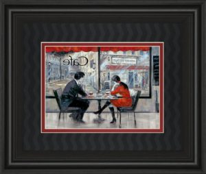 34 in. x 40 in. “Player’s Theatre” By Ruanne Manning Framed Print Wall Art