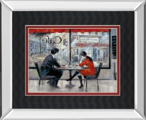 34 in. x 40 in. “Player’s Theatre” By Ruanne Manning Mirror Framed Print Wall Art