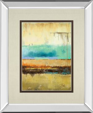 34 in. x 40 in. “Rain I” By Patrica Pinto Mirror Framed Print Wall Art