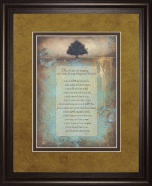 34 in. x 40 in. “Time For Everything” By Brit Hallowell Framed Print Wall Art
