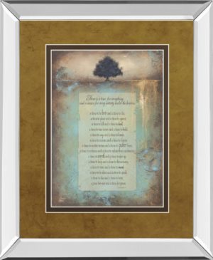 34 in. x 40 in. “Time For Everything” By Brit Hallowell Mirror Framed Print Wall Art