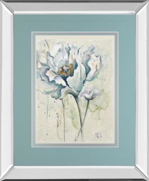 34 in. x 40 in. “Fresh Poppies I ” By Patricia Pinto Mirror Framed Print Wall Art