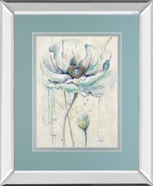 34 in. x 40 in. “Fresh Poppies Il” By Patricia Pinto Mirror Framed Print Wall Art