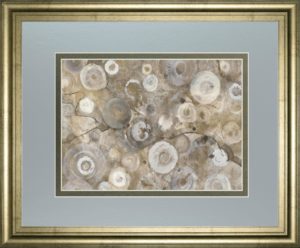 34 in. x 40 in. “Natural Agate” By Albena Hristova Framed Print Wall Art