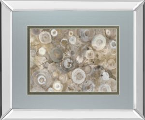 34 in. x 40 in. “Natural Agate” By Albena Hristova Mirror Framed Print Wall Art