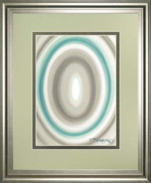 34 in. x 40 in. “Concentric Ovals #1” By David Bromstad Framed Print Wall Art
