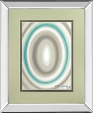 34 in. x 40 in. “Concentric Ovals #1” By David Bromstad Mirror Framed Print Wall Art