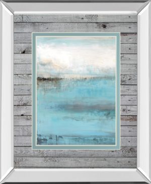 34 in. x 40 in. “Beyond The Sea” By Wani Pasion Mirror Framed Print Wall Art