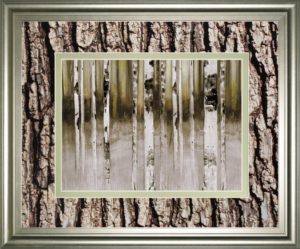 34 in. x 40 in. “Fern Creek” By Susan Jill Double Matted Framed Wall Art