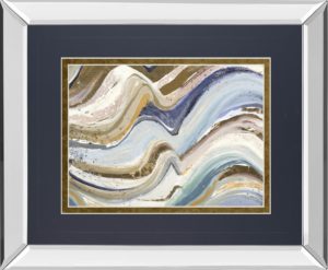 34 in. x 40 in. “Earth Tone New Concept” By Patricia Pinto Mirror Framed Print Wall Art