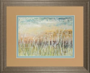 34 in. x 40 in. “Muted Grass” By Patricia Pinto Framed Print Wall Art