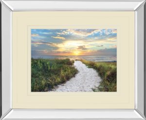 34 in. x 40 in. “Morning Trail” By Celebrate Life Gallery Mirror Framed Print Wall Art