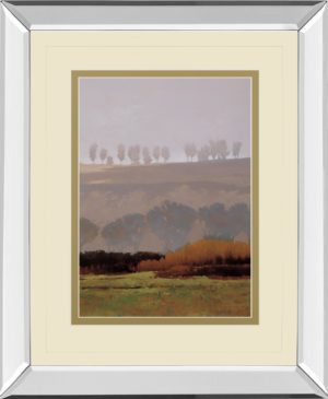 34 in. x 40 in. “Trees Above The River” By M. Bohne Mirror Framed Print Wall Art