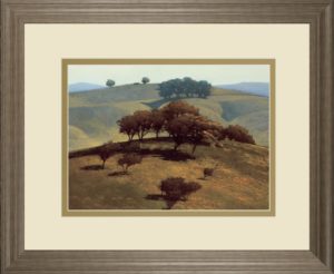 34 in. x 40 in. “Hills Near Chico” By N. Bohne Framed Print Wall Art