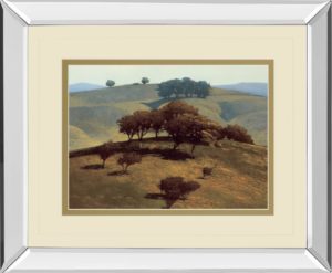 34 in. x 40 in. “Hills Near Chico” By N. Bohne Mirror Framed Print Wall Art