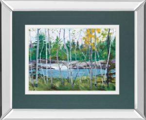 34 in. x 40 in. “Extounge Rapids” By G. Forsythe Mirror Framed Print Wall Art