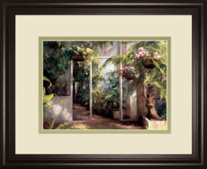 34 in. x 40 in. “Atriums First Light I” By Hali Framed Print Wall Art