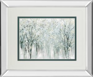 34 in. x 40 in. “Winter Mist” By Carol Robinson Mirror Framed Print Wall Art