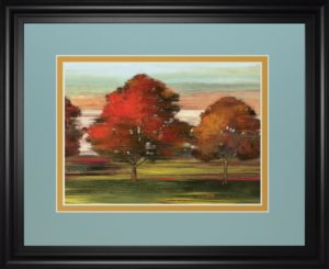 34 in. x 40 in. “Tress In Motion” By Alison Pearce Framed Print Wall Art