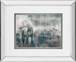 34 in. x 40 in. “Grey Serenade” By Edward Selkirk Mirror Framed Print Wall Art
