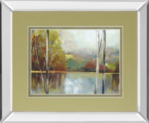 34 in. x 40 in. “Still Water” By Trent Thompson Mirror Framed Print Wall Art