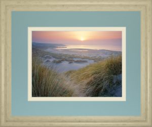 34 in. x 40 in. “Budle, Misty Sunset” By Joe Cornish Framed Print Wall Art
