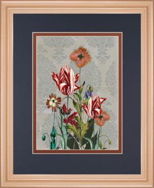 34 in. x 40 in. “Summer Flowers Il” By Ken Hurd Framed Print Wall Art