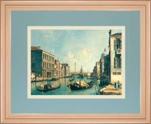 34 in. x 40 in. “The Grand Canal, Venice The Rialto Bridge” By Antonia Canaletto Framed Print Wall Art
