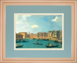 34 in. x 40 in. “View Of The Canal Of Santa Chiara” By Antonia Canaletto Framed Print Wall Art