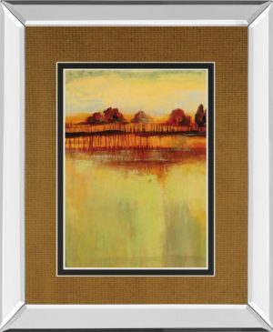 34 in. x 40 in. “October Sky I” By George Mirror Framed Print Wall Art